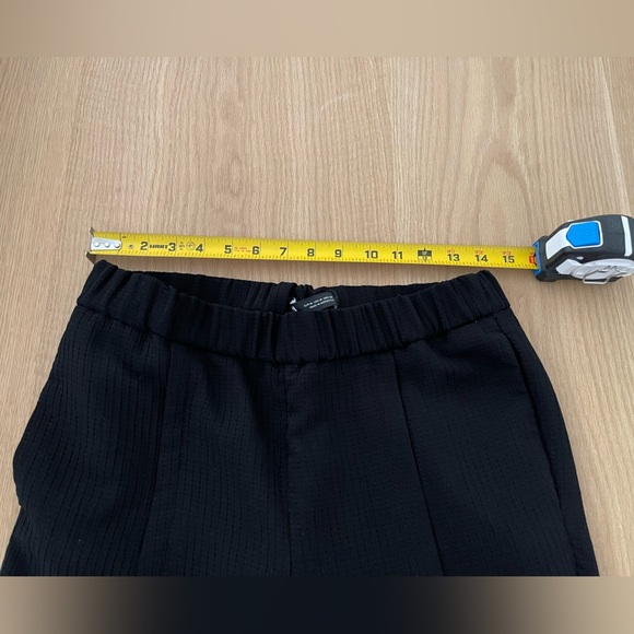 Zara|Black Stretch waist, straight leg trousers with side slits•••Trendy & cute - Picture 14 of 14